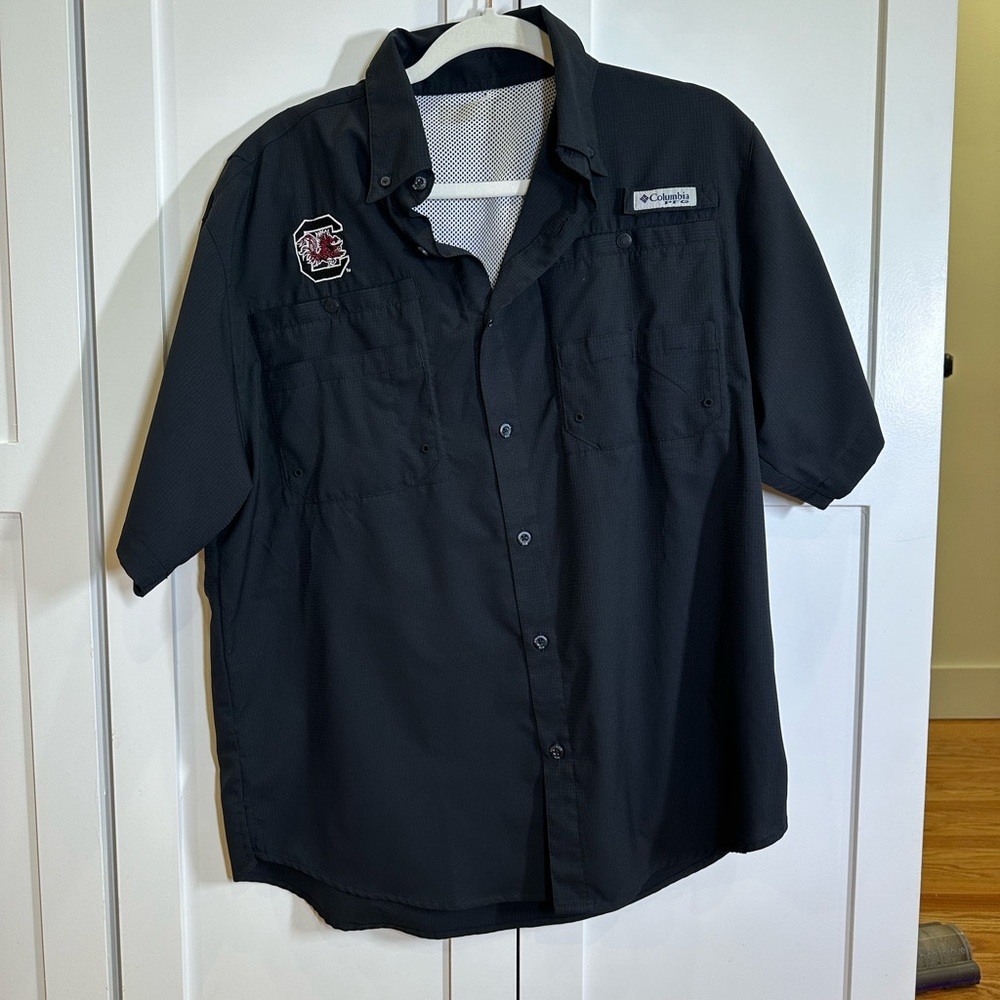 South Carolina Gamecocks Colombia fishing button down
